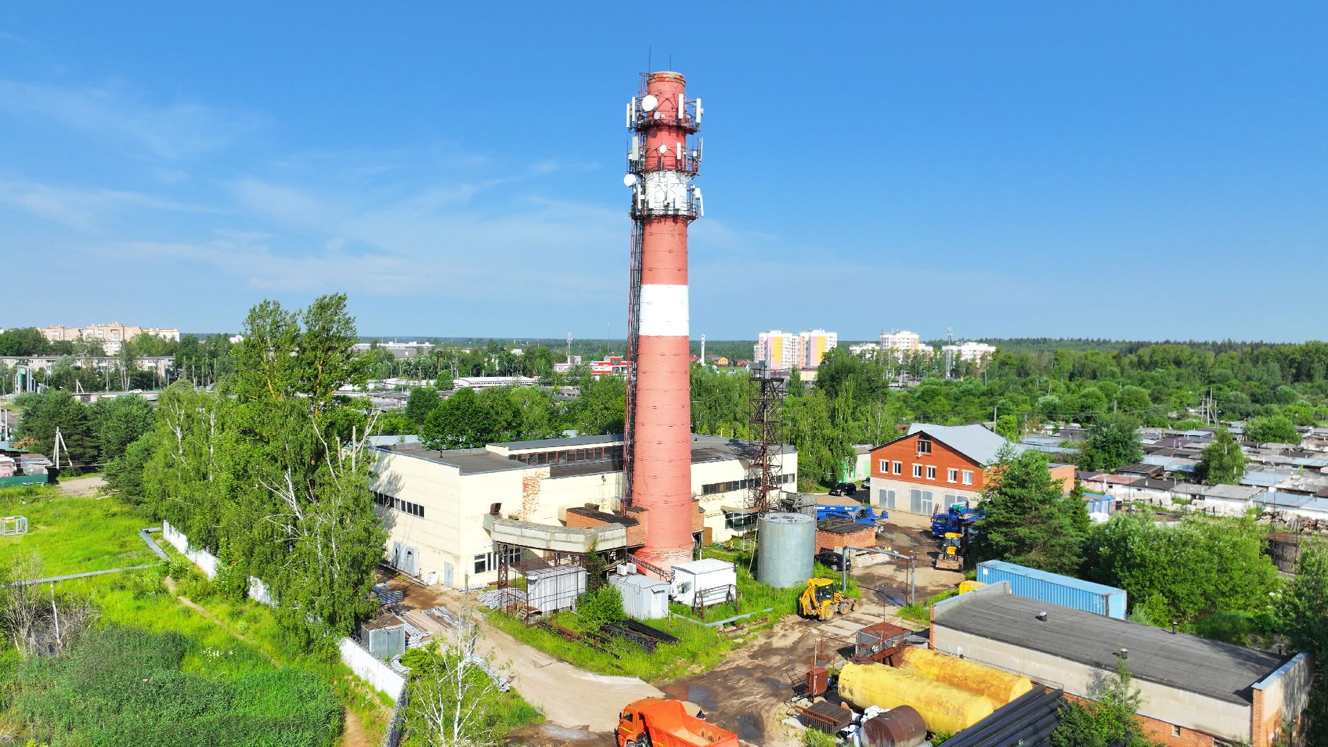 видео с коптера, котельная руза,