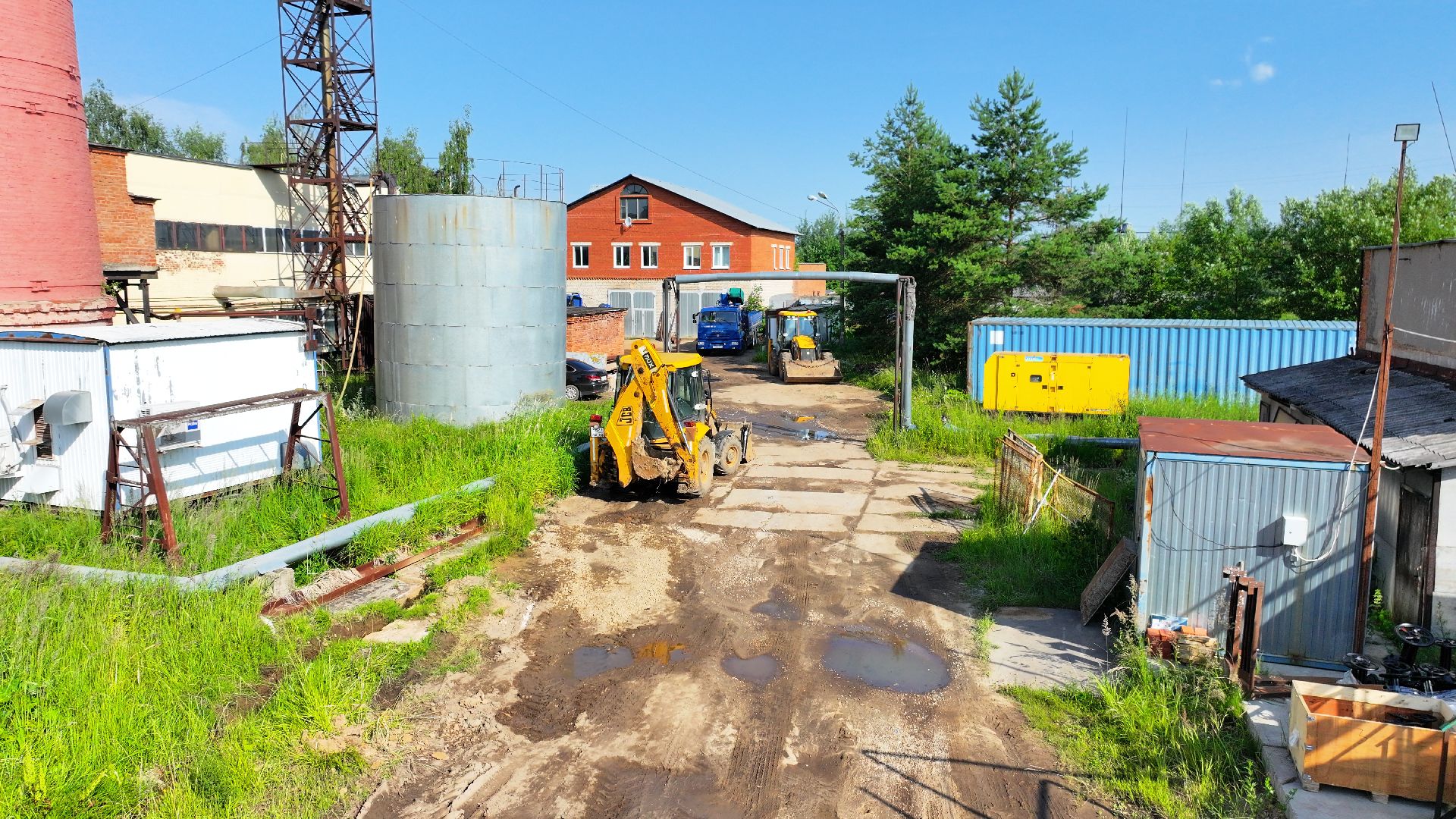 видео с коптера, котельная руза,