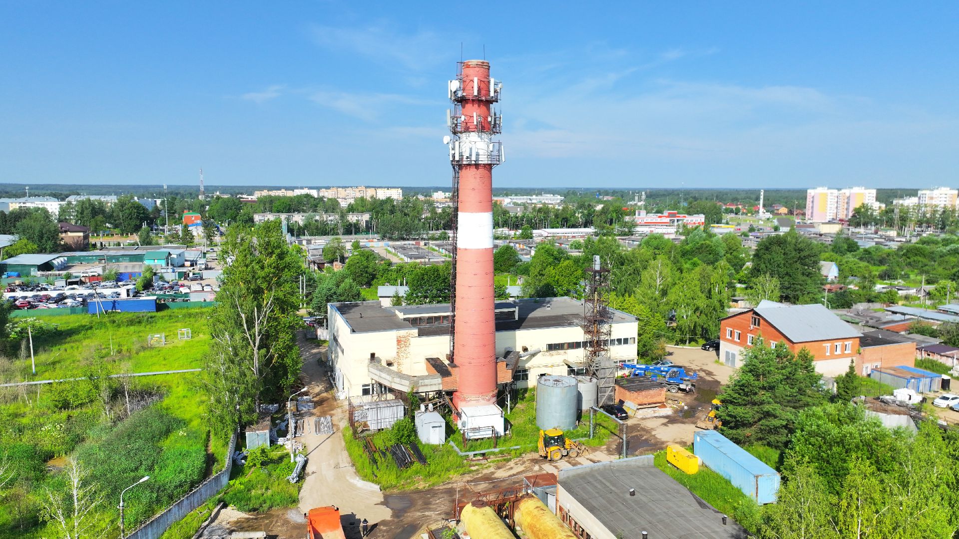 видео с коптера, котельная руза,