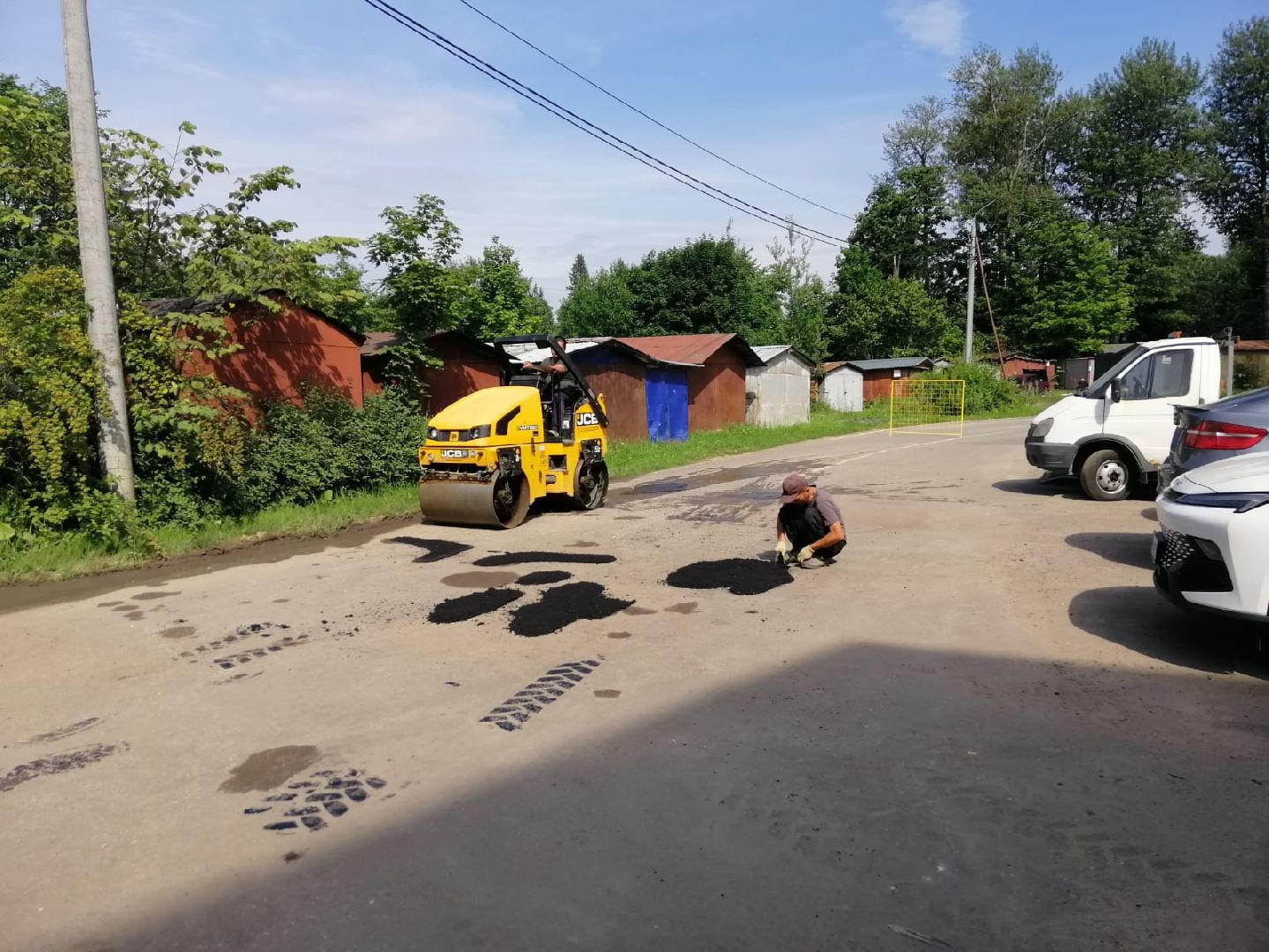 городской округ восход, благоустройство, дороги, ямочный ремон,
