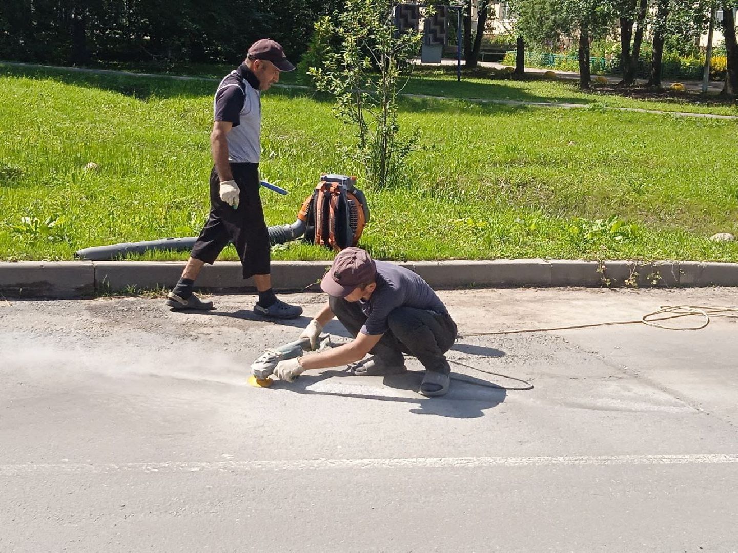 городской округ восход, благоустройство, дороги, ямочный ремон,