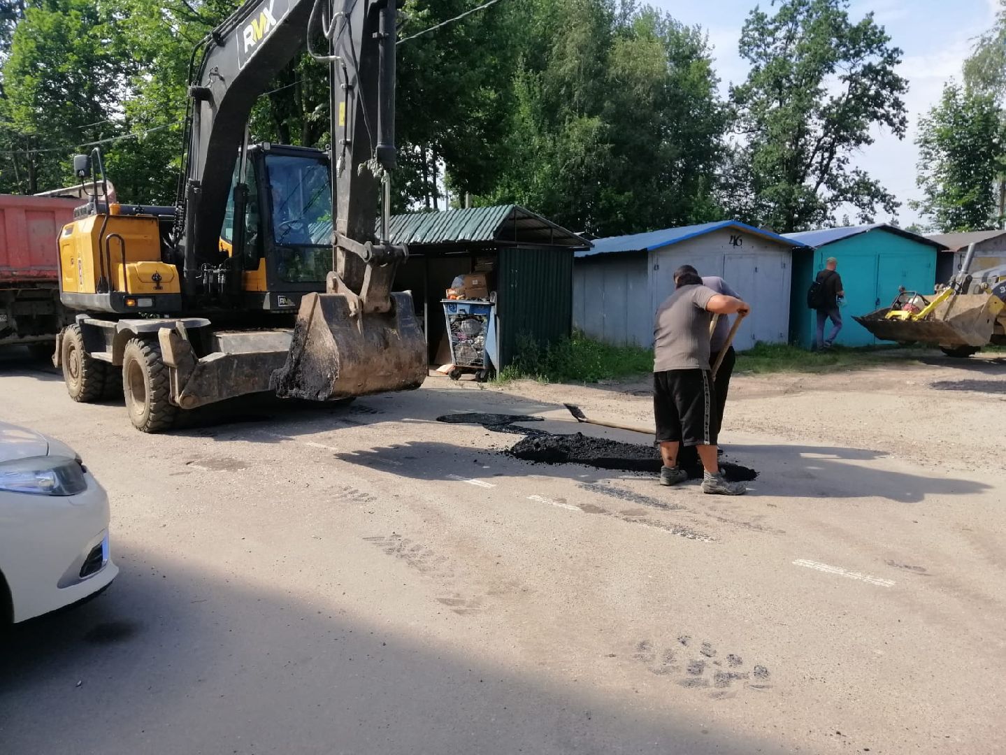 городской округ восход, благоустройство, дороги, ямочный ремон,