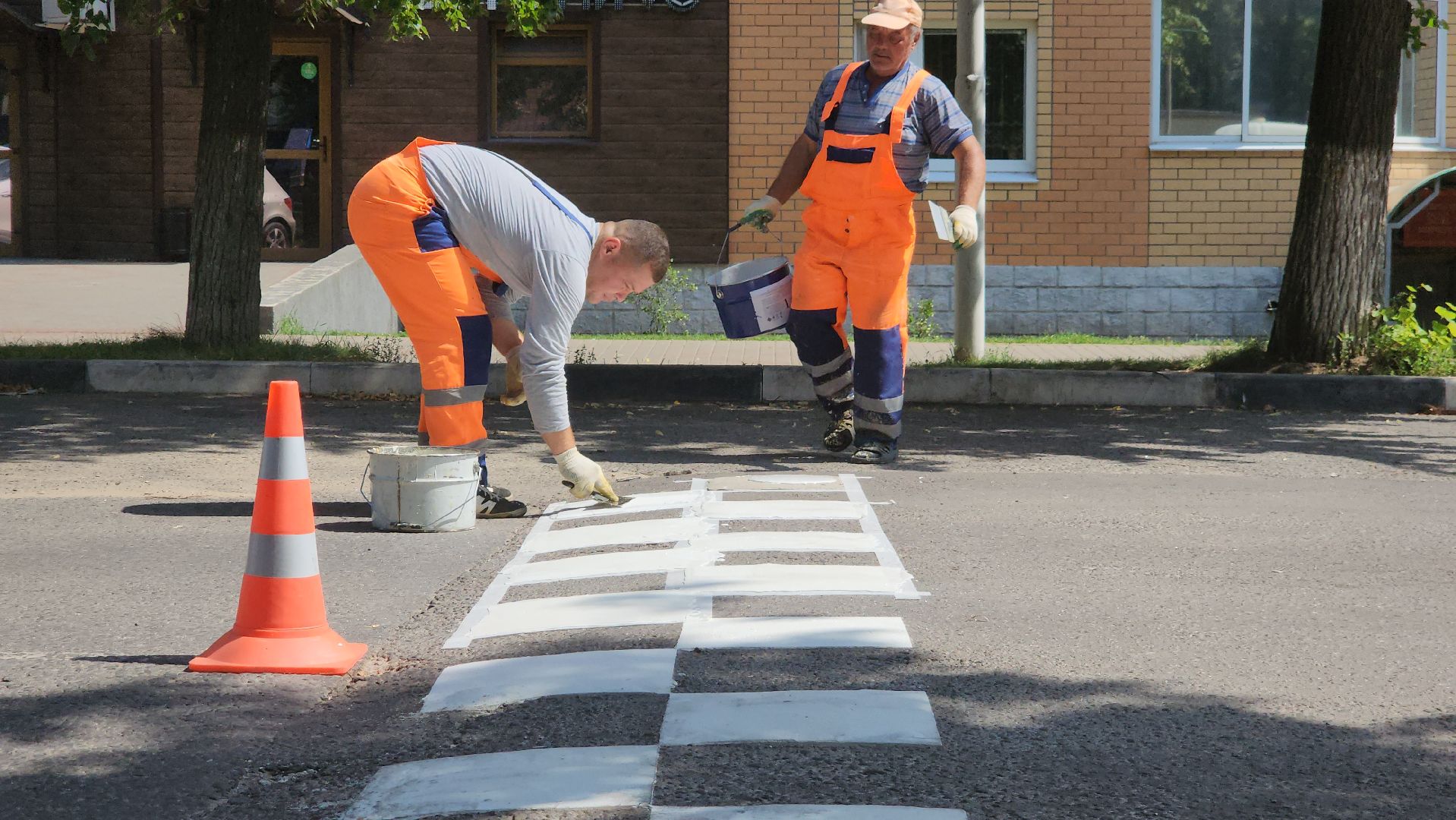 ступино, дорожная разметка, благоустройство,