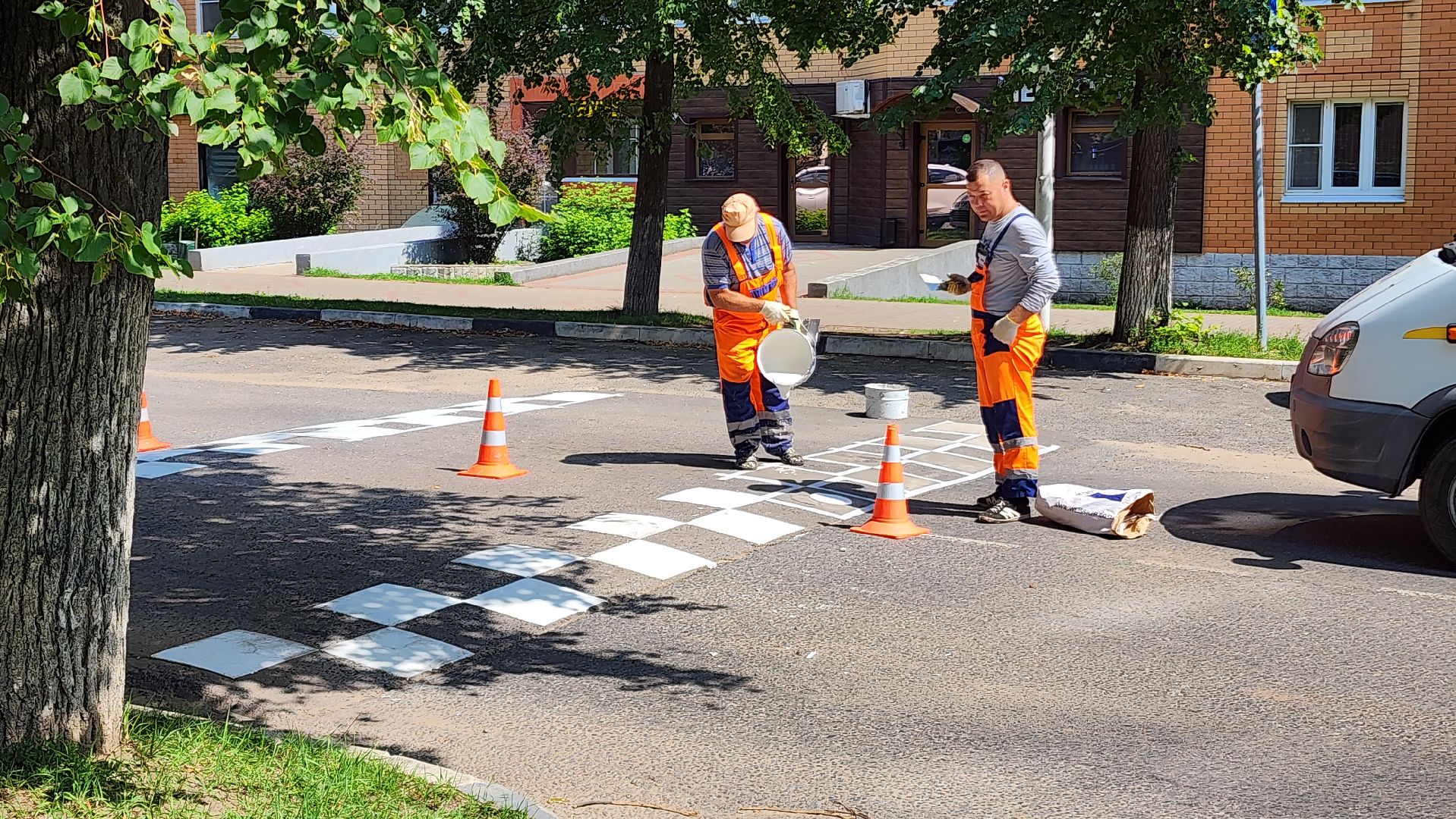 ступино, дорожная разметка, благоустройство,