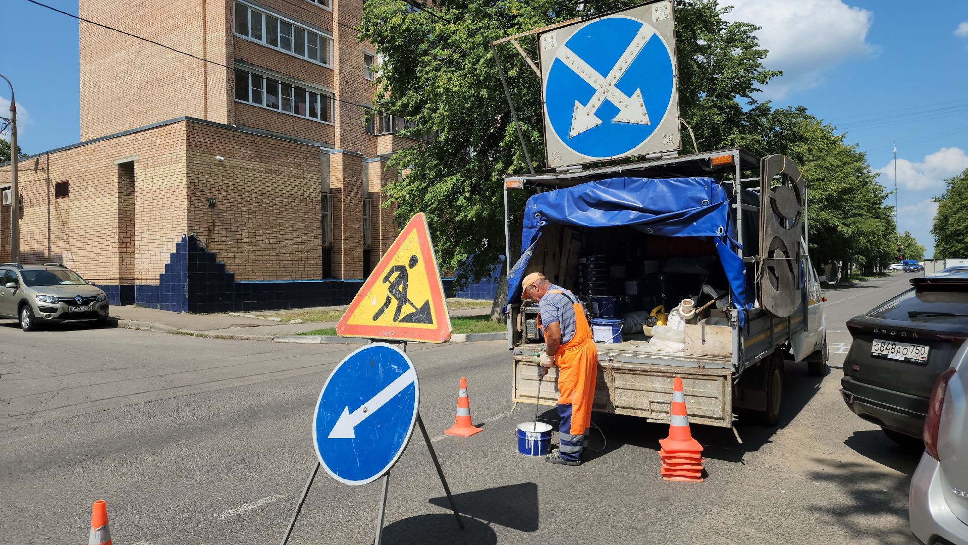 ступино, дорожная разметка, благоустройство,