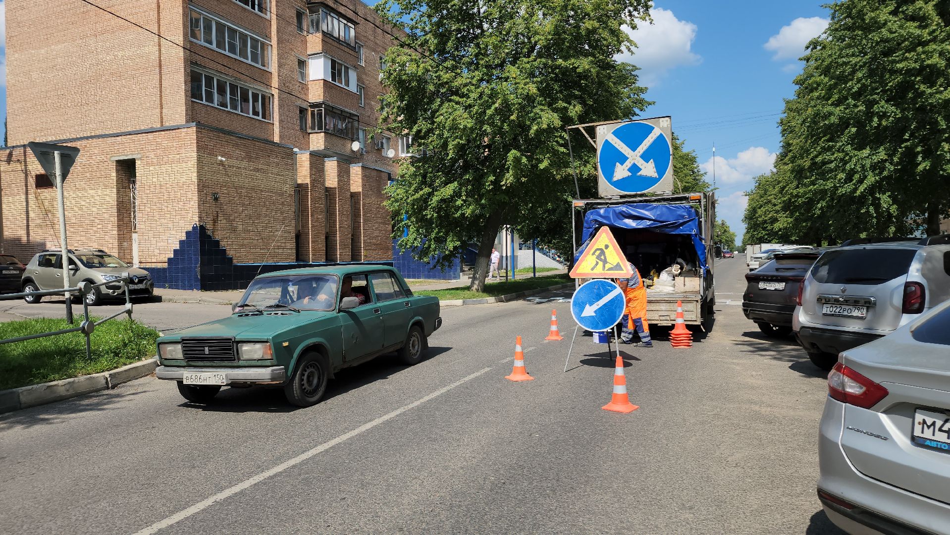 ступино, дорожная разметка, благоустройство,