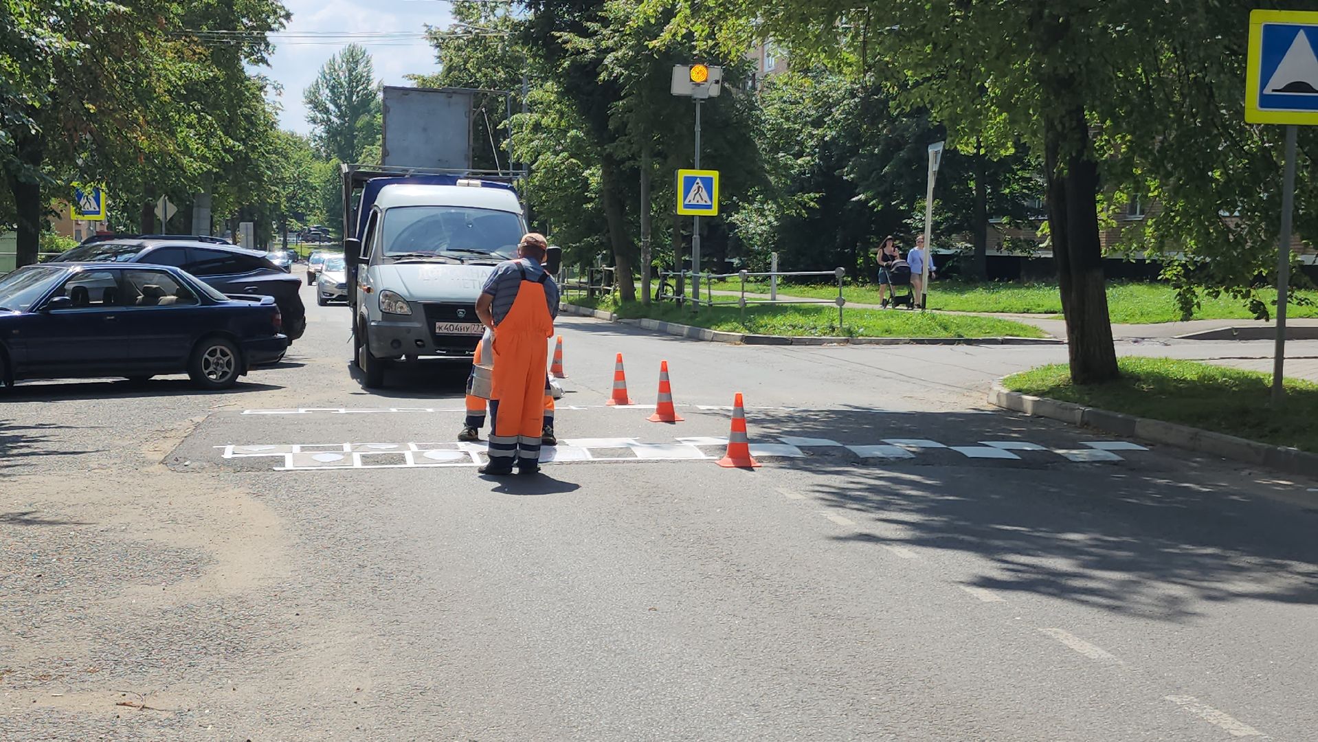 ступино, дорожная разметка, благоустройство,