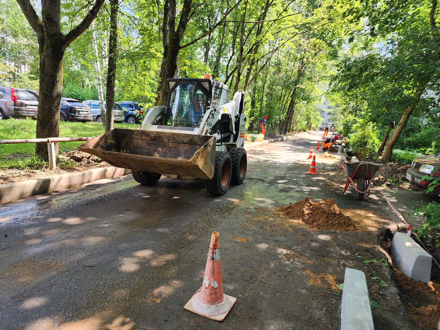 фрязино, благоустройство двора, комплексное благоустройство, бордюры,
