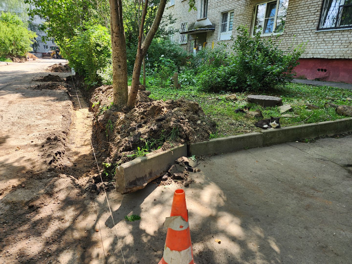 фрязино, благоустройство двора, комплексное благоустройство, бордюры,