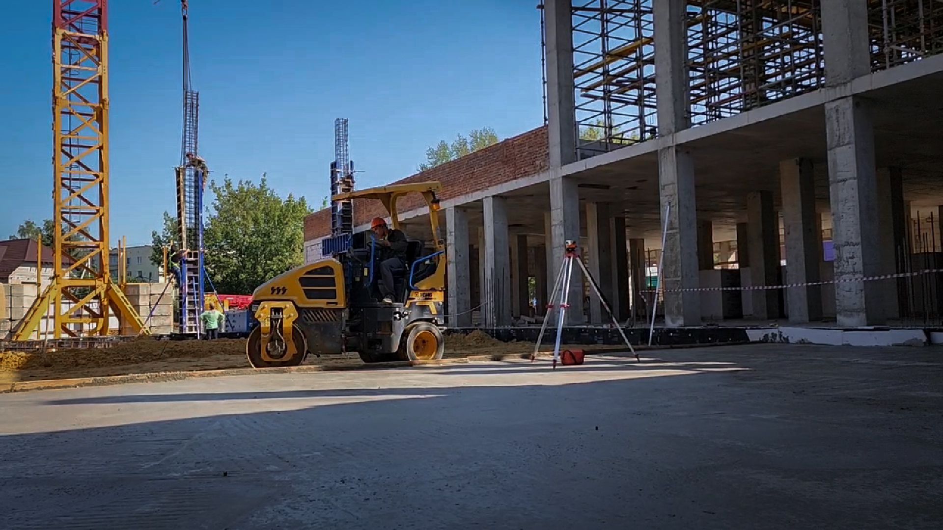 бронницы, строительство пристройки к лицею, монолитные работы, новый корпус лицея в бронницах,