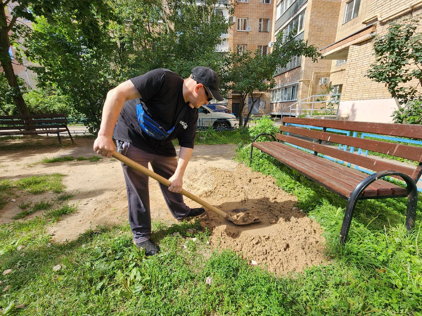 чехов, улица чехова 4, детская площадка, восстановление покрытия, благоустройство, уборка мусора, покос травы, обрезка веток, обращения жителей, портал добродел, мбу чеховское благоустройство,