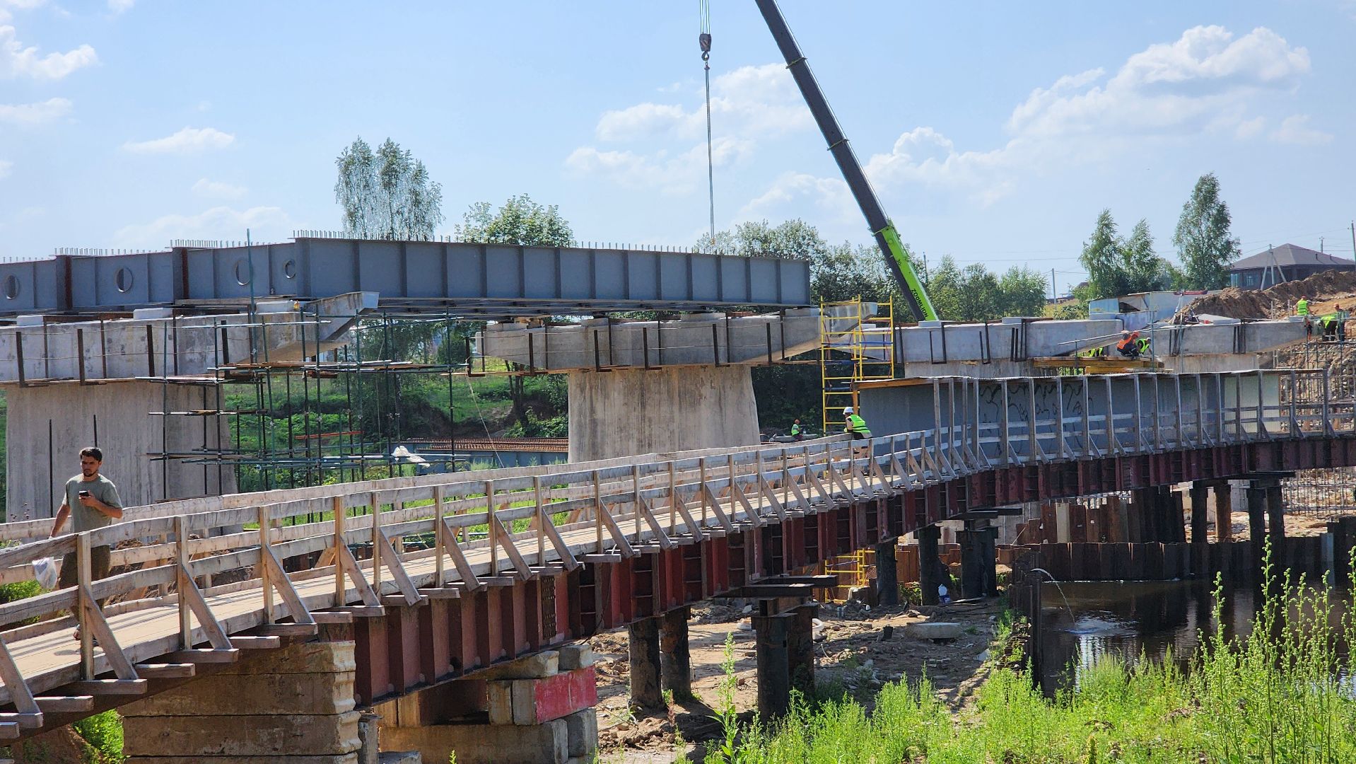 Руза, Поречье , Ремонт моста, Дороги,