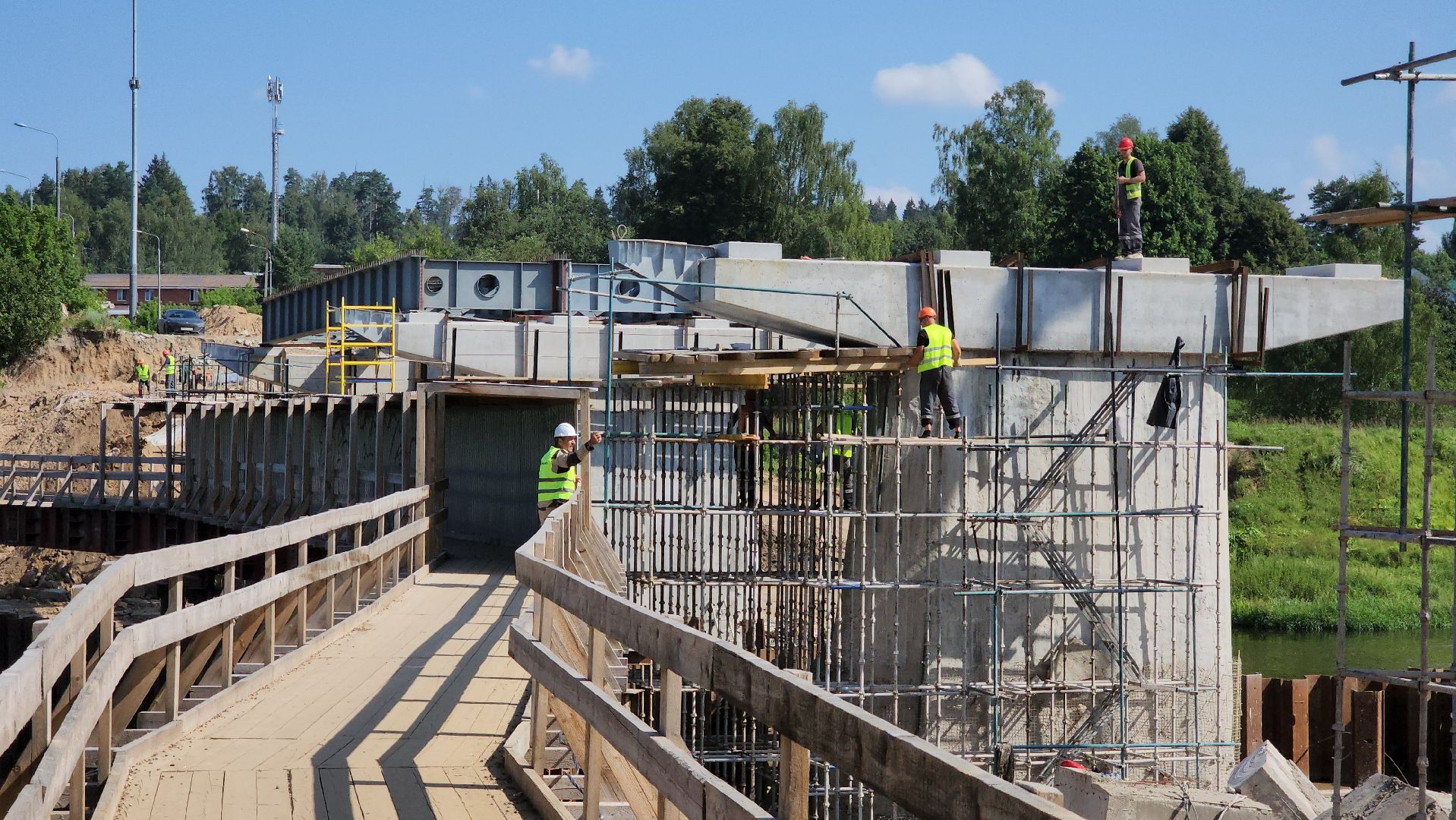 Руза, Поречье , Ремонт моста, Дороги,