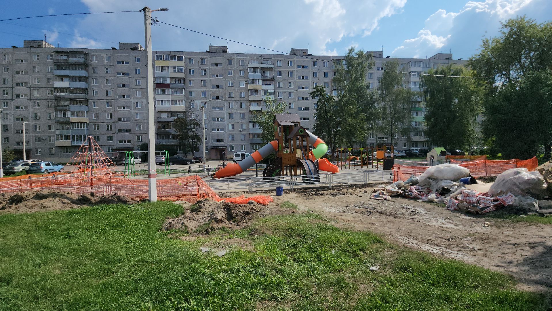 павловский посад, детская площадка , строительство,