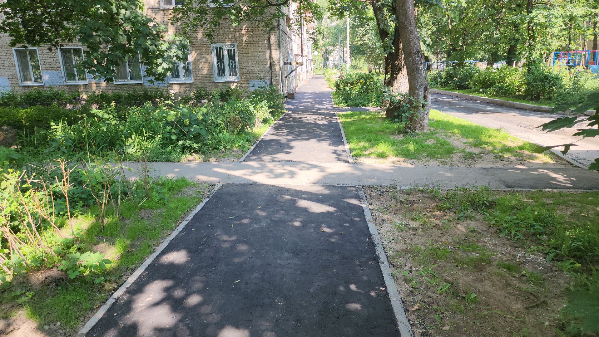 щёлково, благоустройство двора, снятие асфальта,