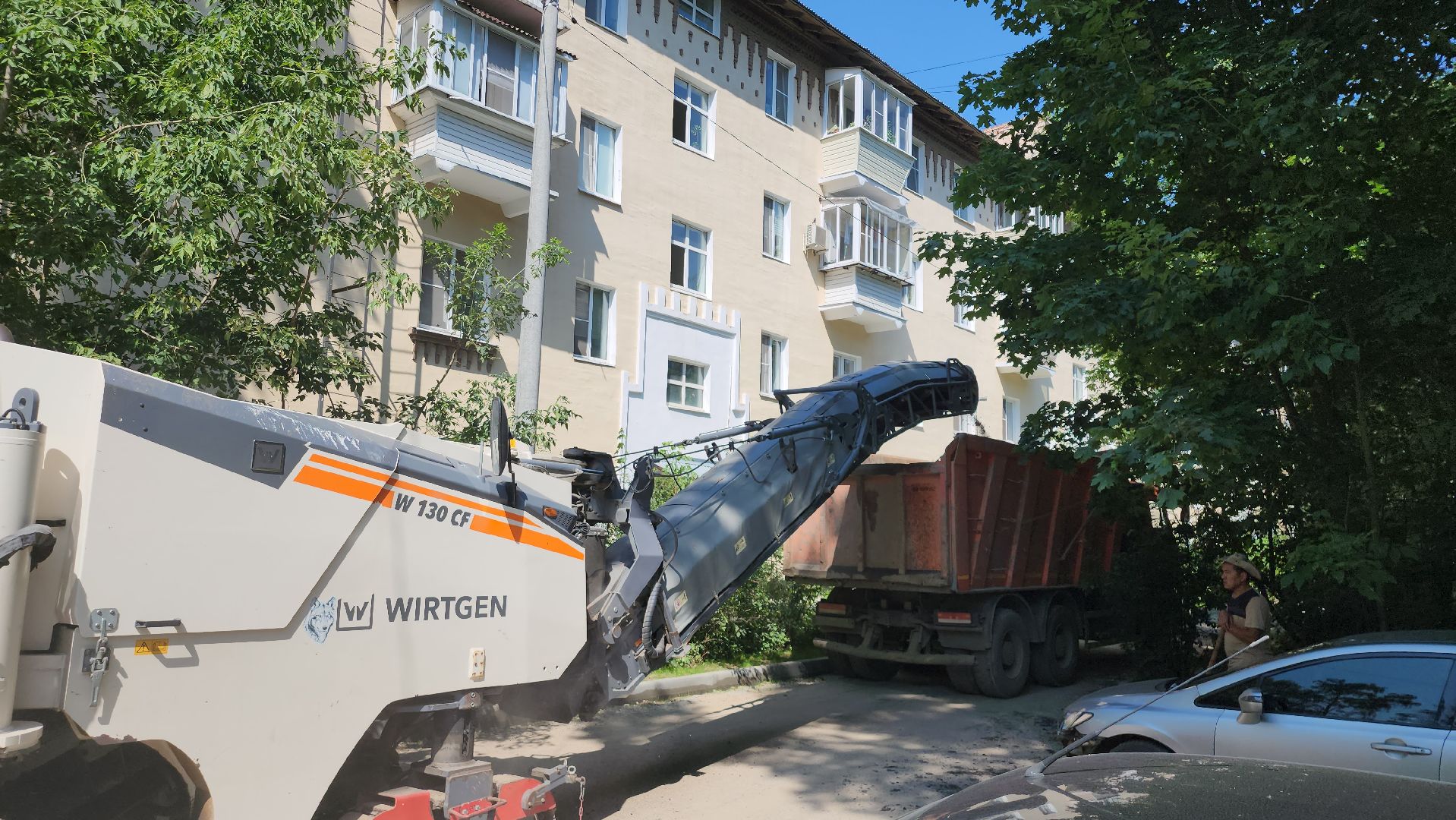 щёлково, благоустройство двора, снятие асфальта,