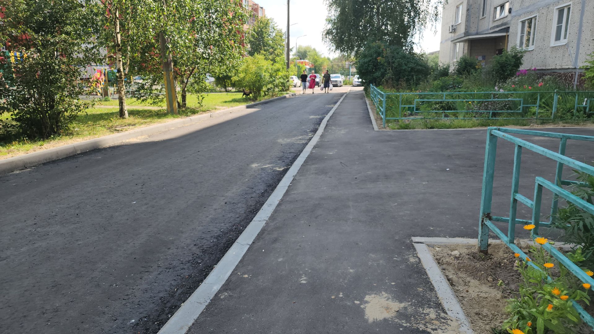 благоустройство дворов, орехово-зуевский округ, дрезна,