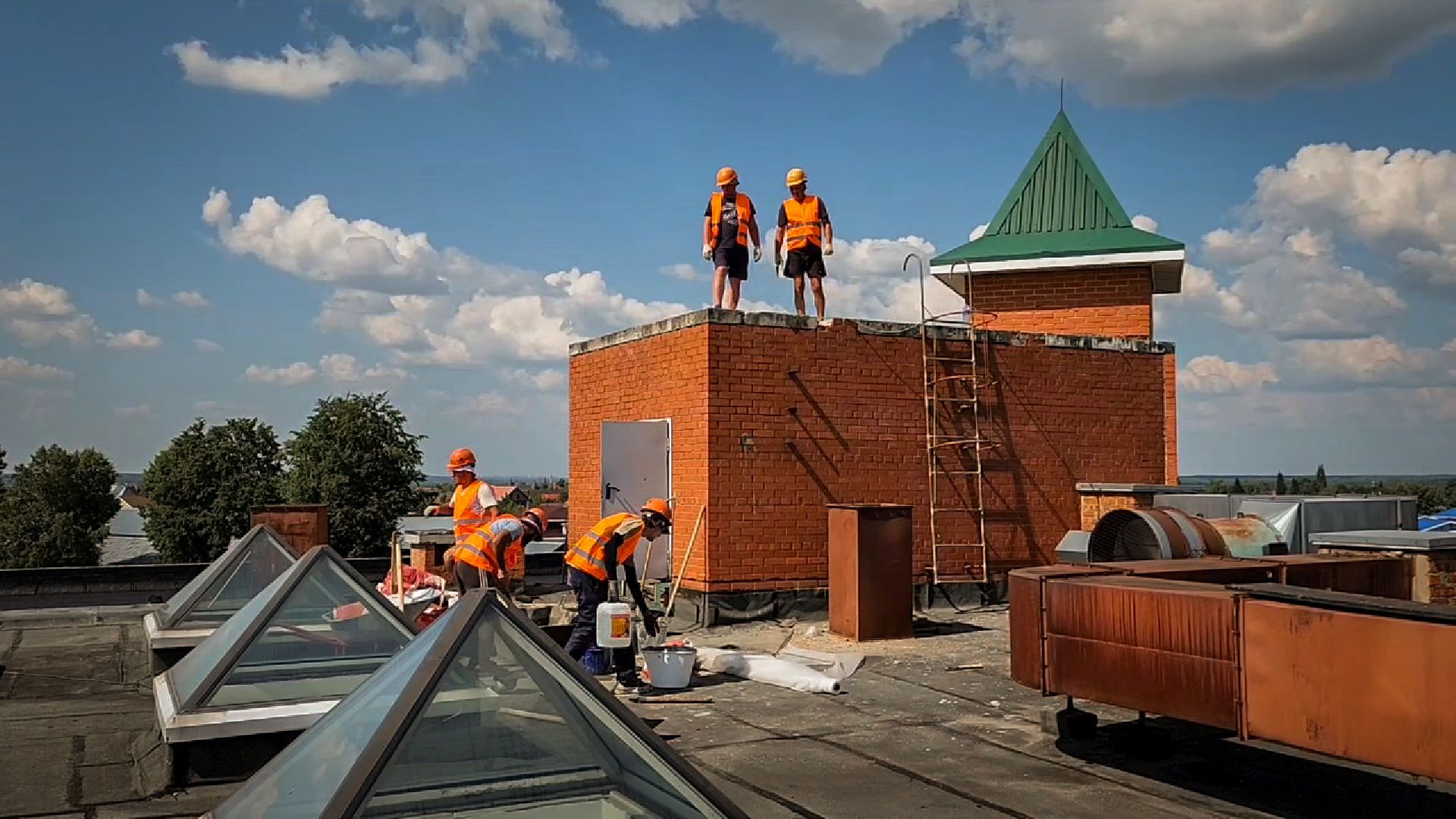 бронницы, ремонт крыши гимназии, ремонт кровли гимназии в бронницах,