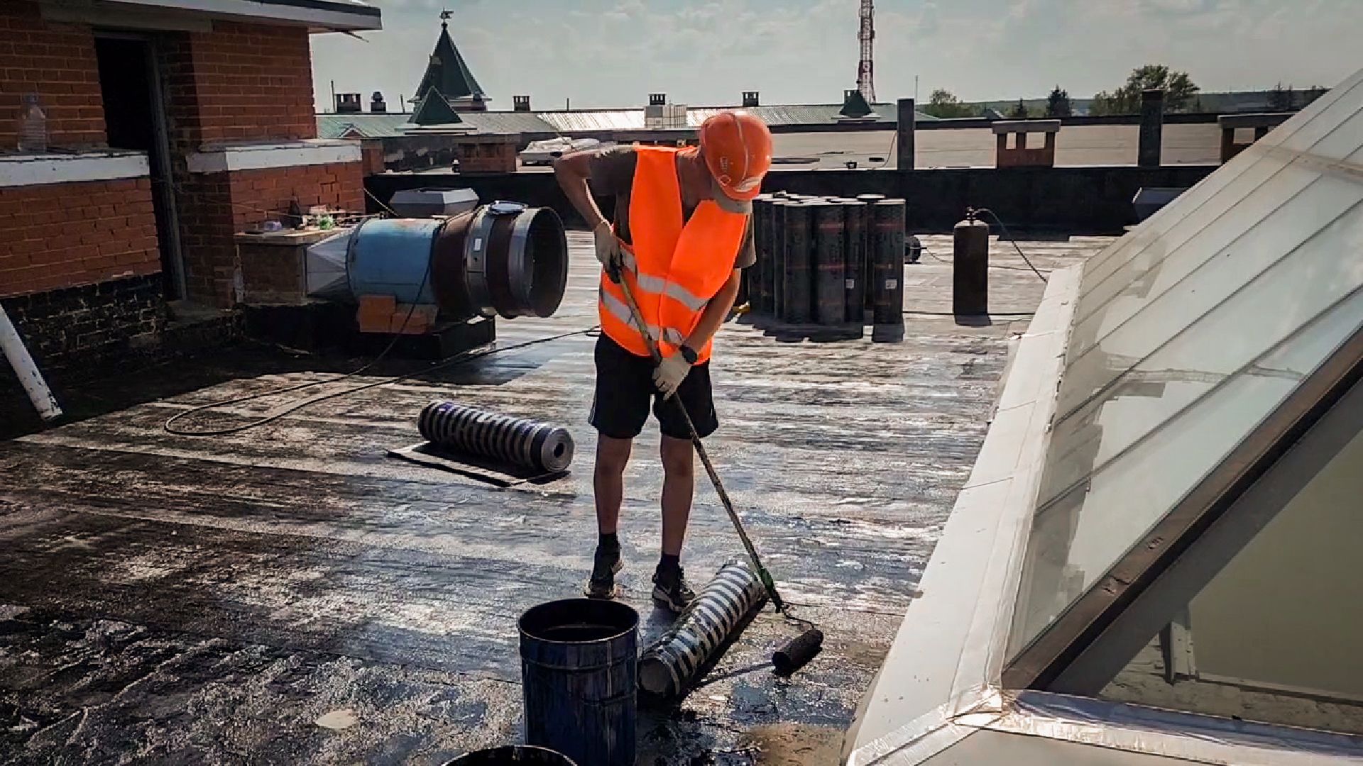 бронницы, ремонт крыши гимназии, ремонт кровли гимназии в бронницах,