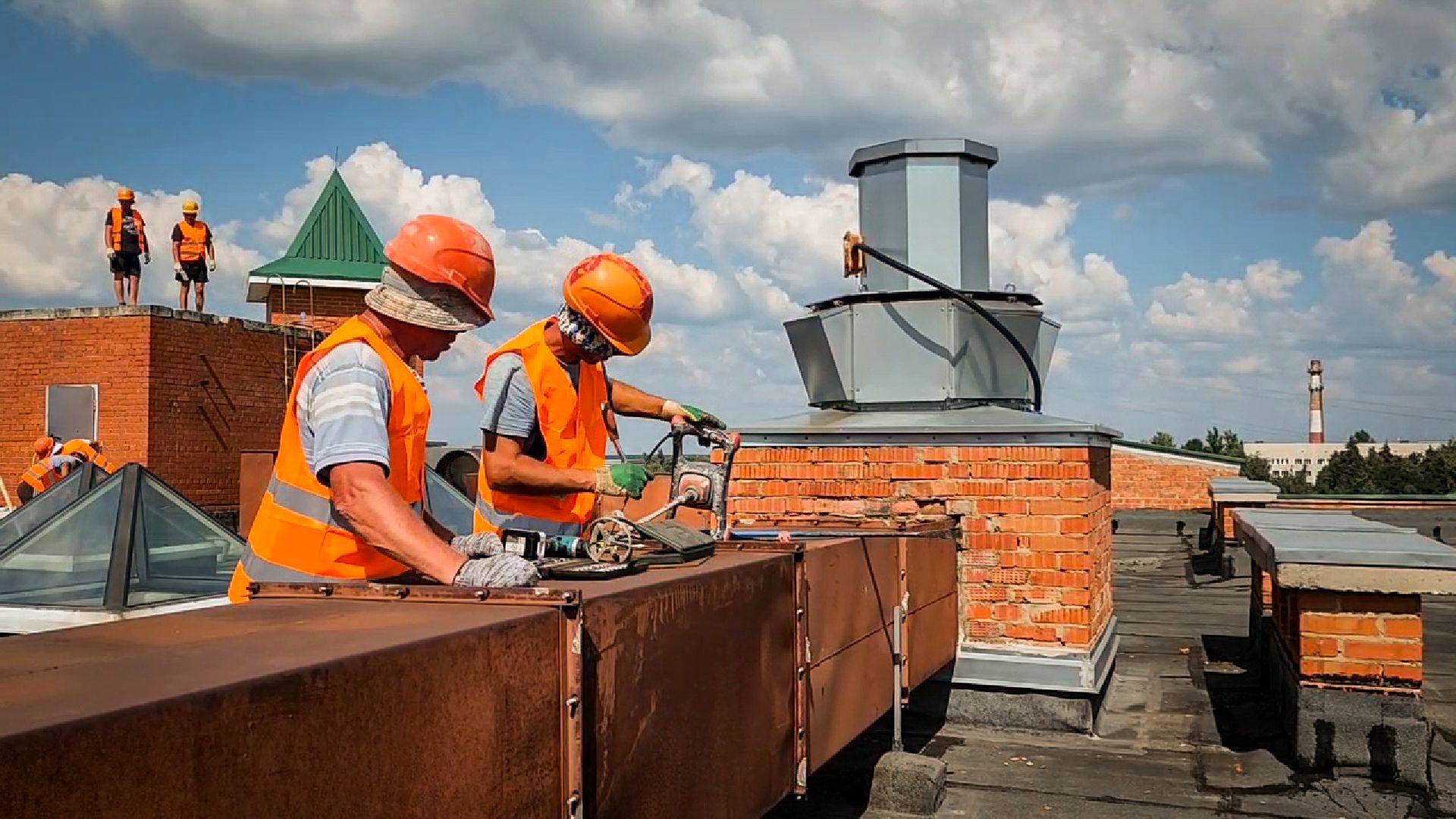 бронницы, ремонт крыши гимназии, ремонт кровли гимназии в бронницах,