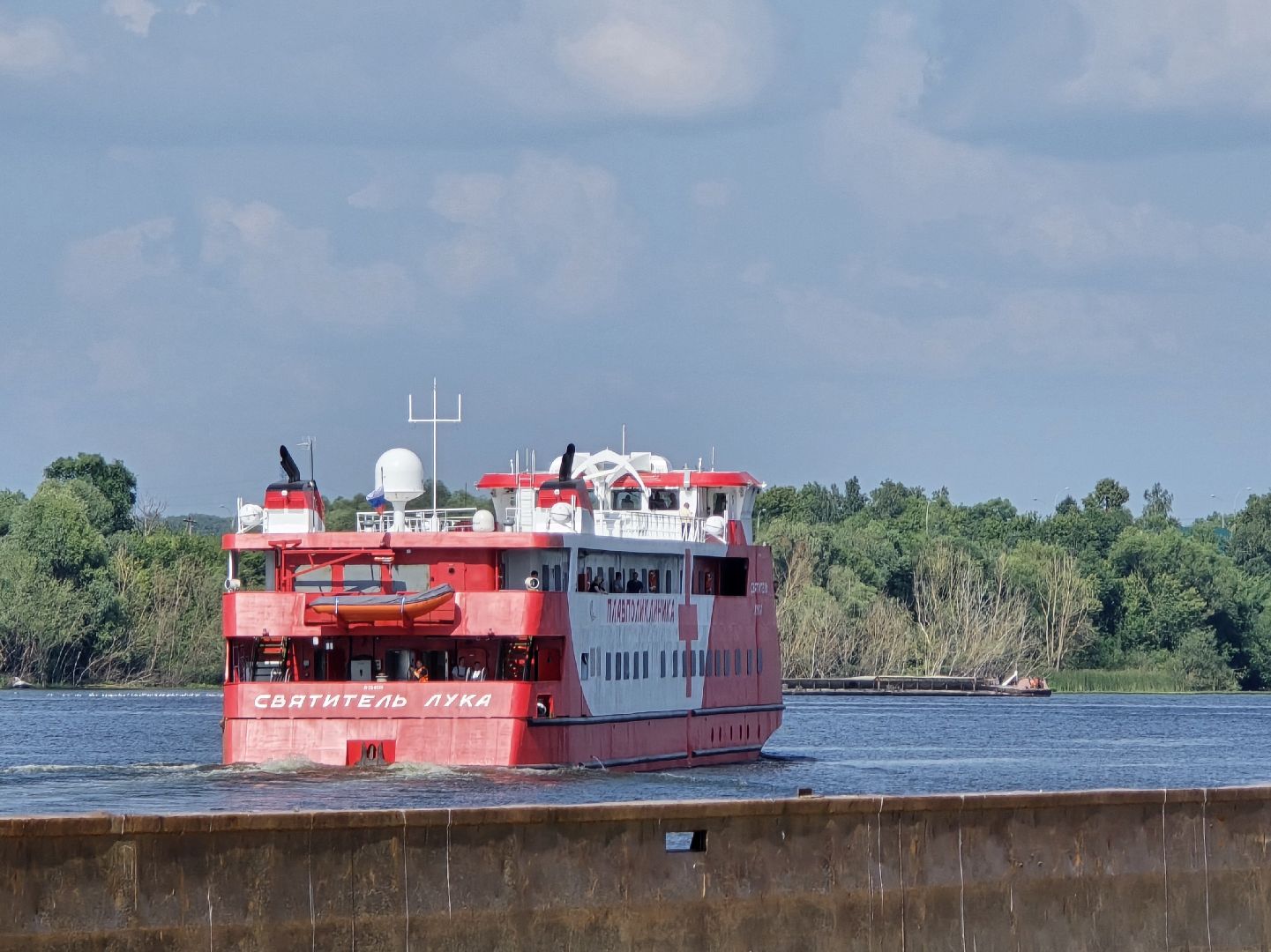Коломна, порт коломна,теплоход, плавучий госпиталь,