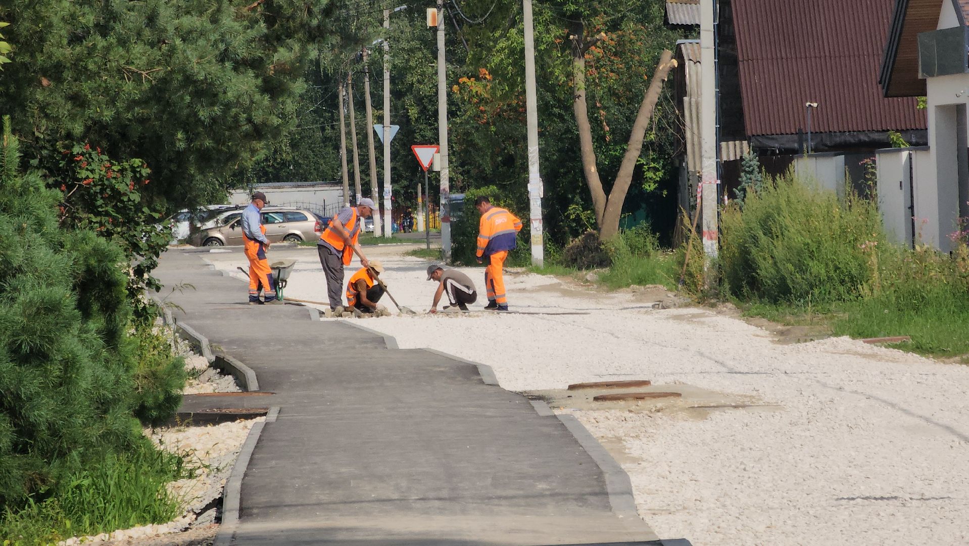 павловский посад ,  строительство , дорога,