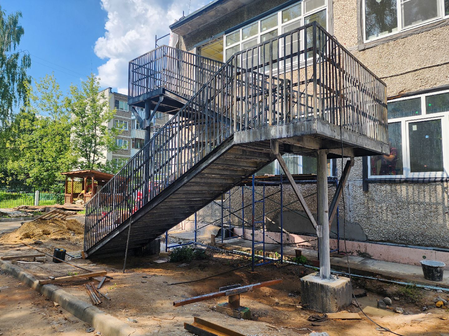 Подольск,  капремонт детского сада, фасадные работы, капитальный ремонт,