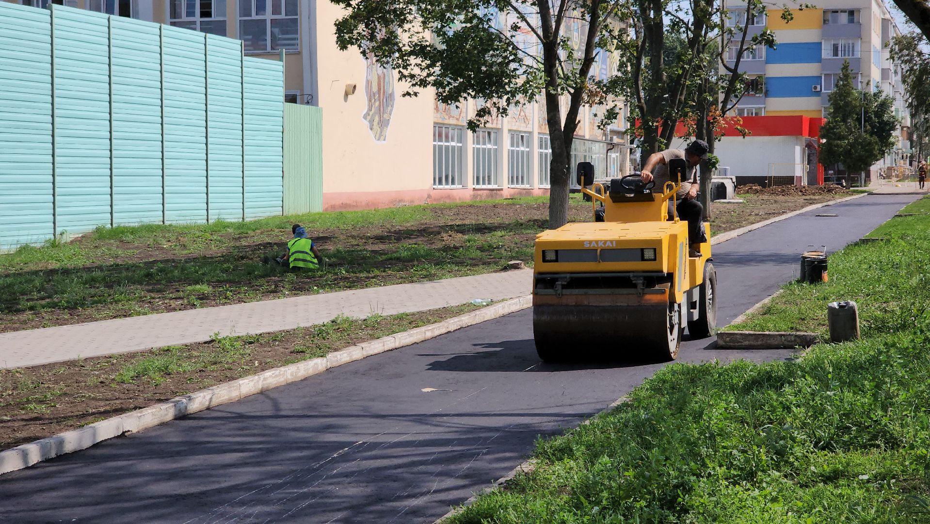 кашира, благоустройство, тротуар, асфальтирование, пешеходная зона, сквер, ремонт теплотрассы,