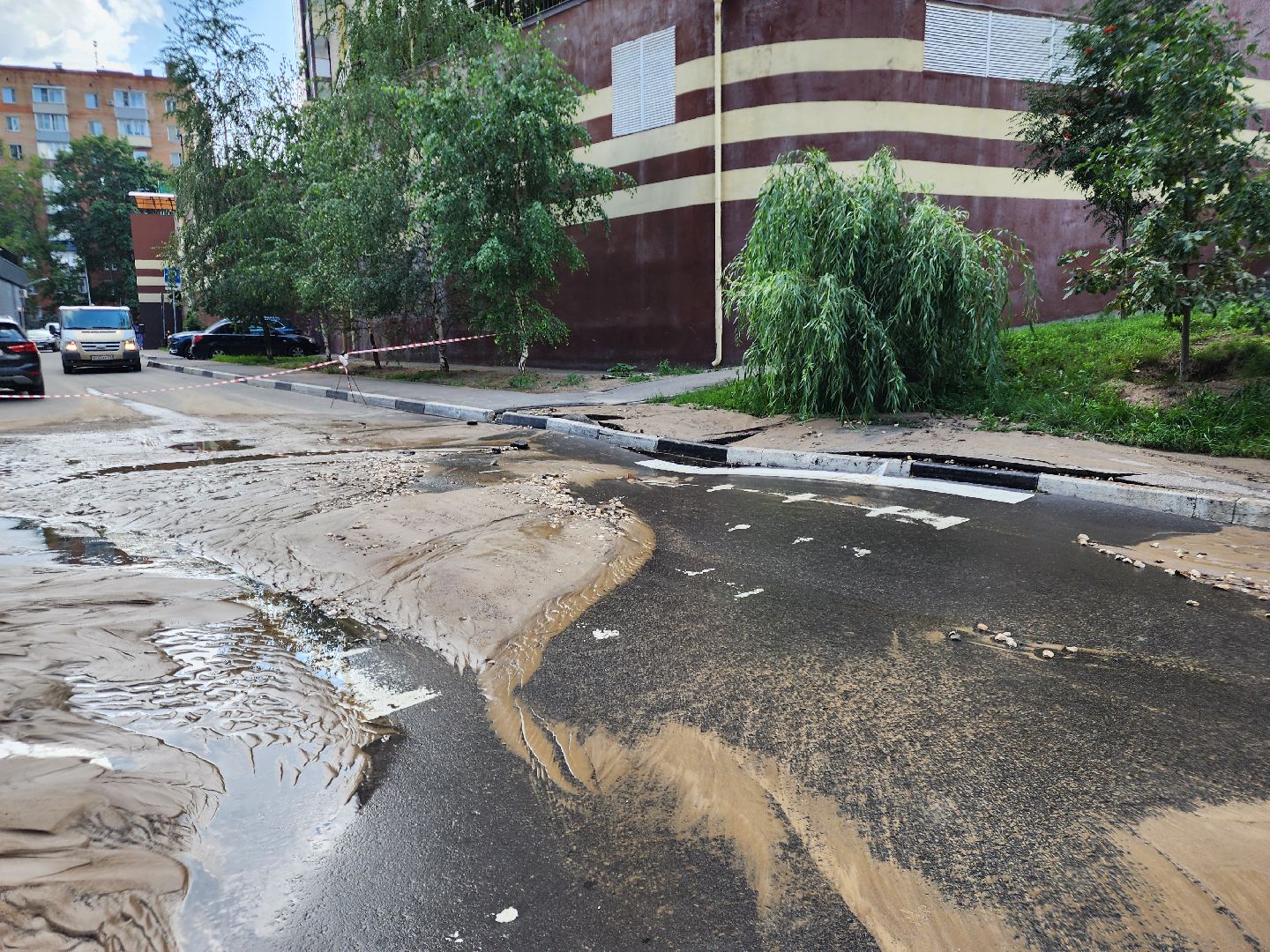 Авария на сетях, Утечка холодной воды, Жкх, Пушкино,