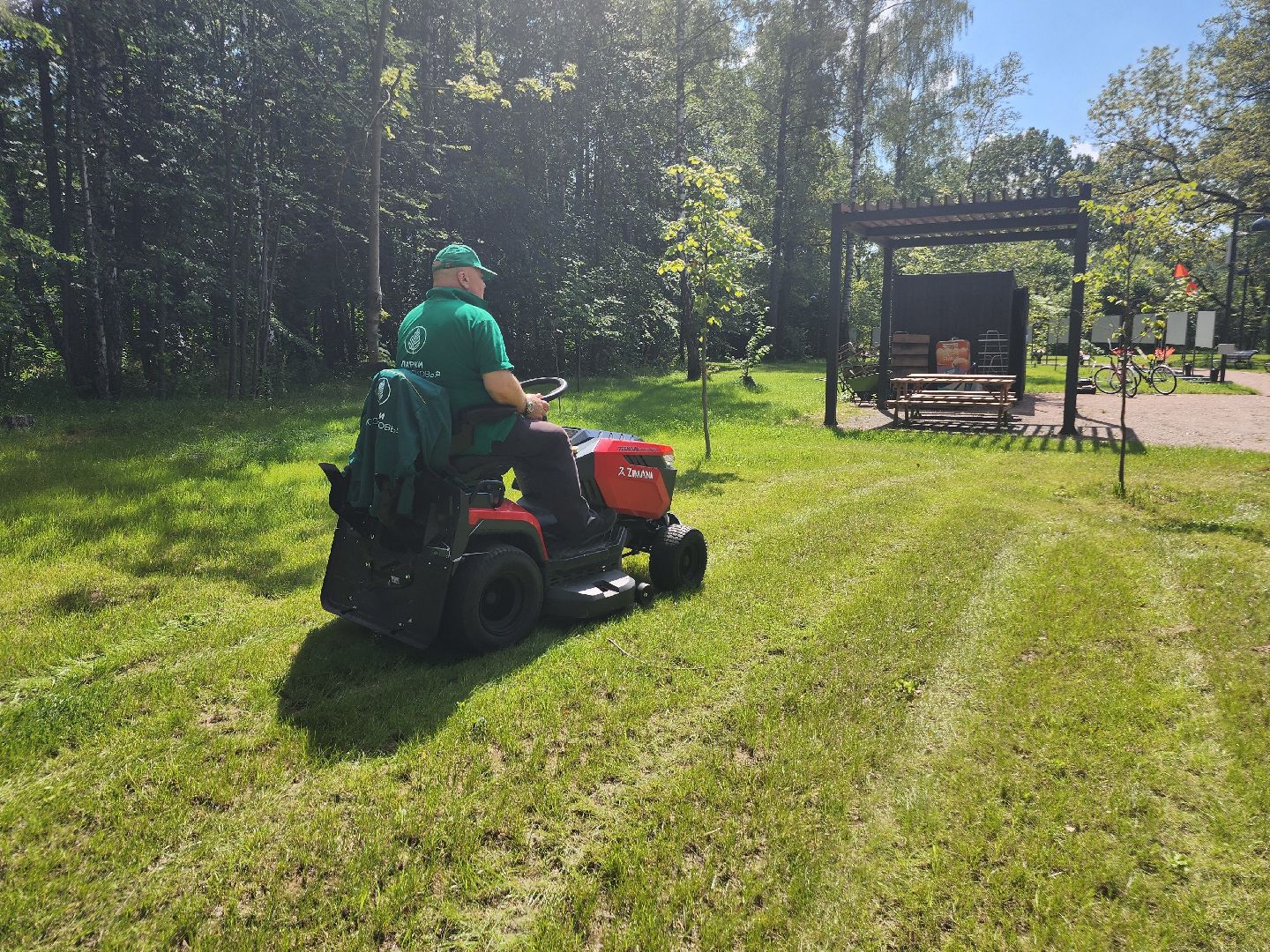 фрязино, лесопарк, садовая техника, покос травы,