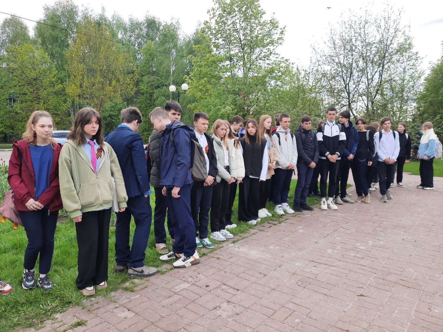 Шатура, Лицей, возложение цветов, ВОВ