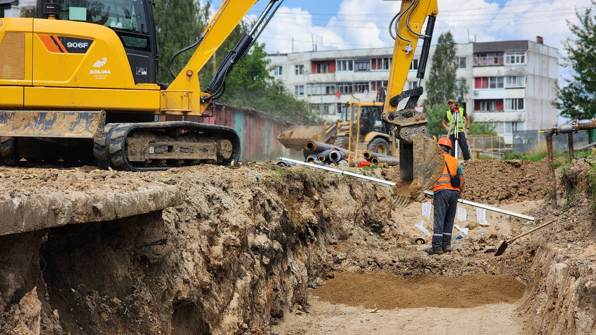 волоколамск, сычево, ремонт теплосети,