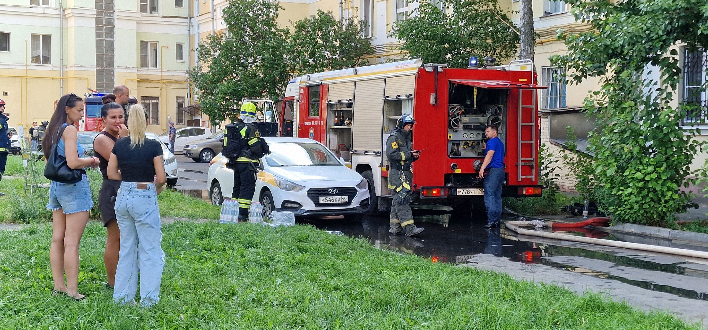 ЧП, пожар на флерова в Балашихе, Балашиха,