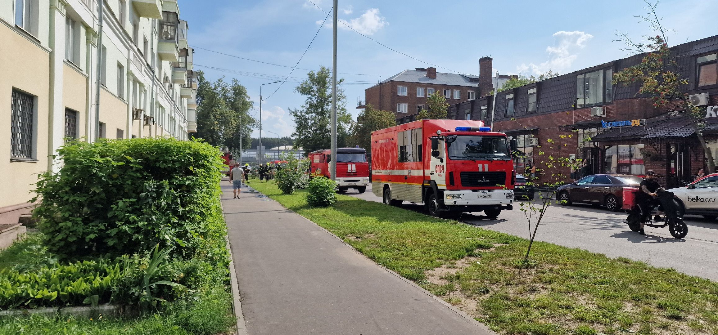 ЧП, пожар на флерова в Балашихе, Балашиха,