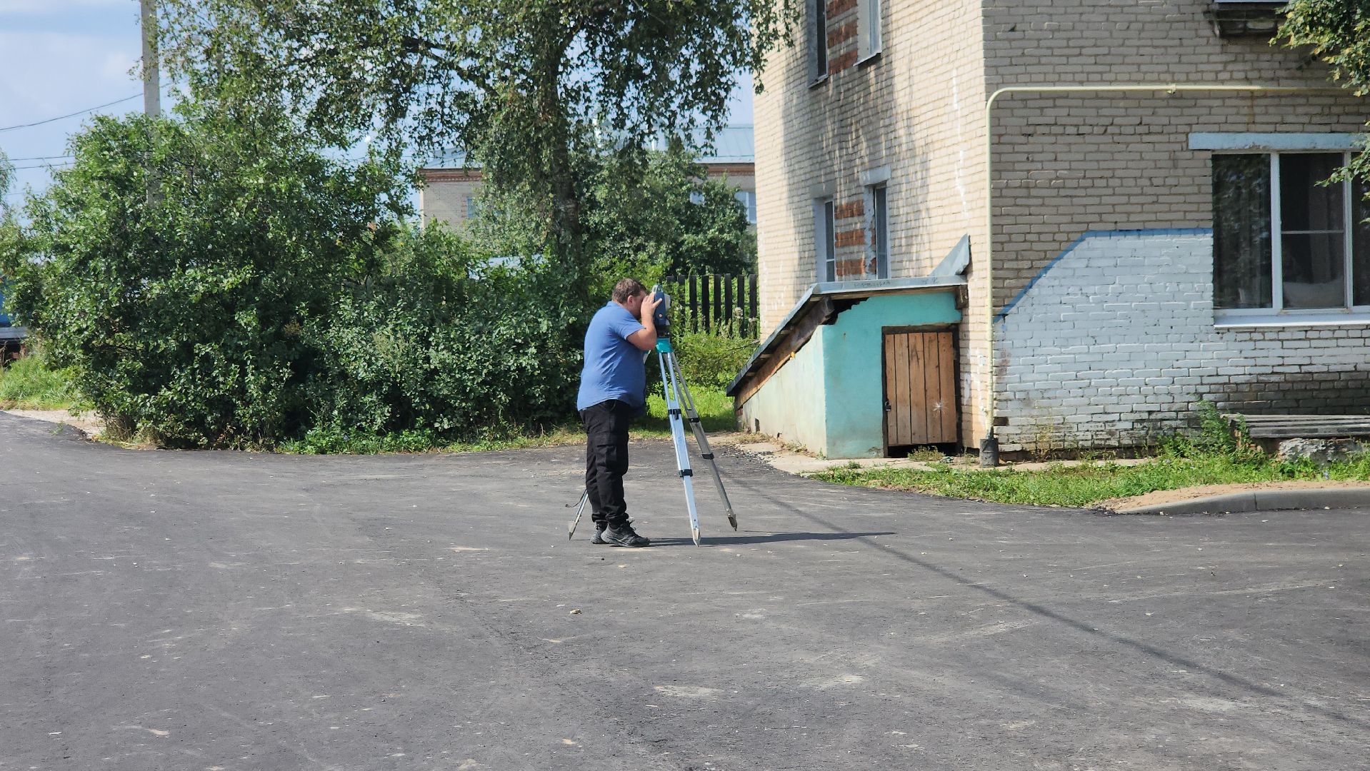 щёлково, Богослово, благоустройство двора, новый асфальт,