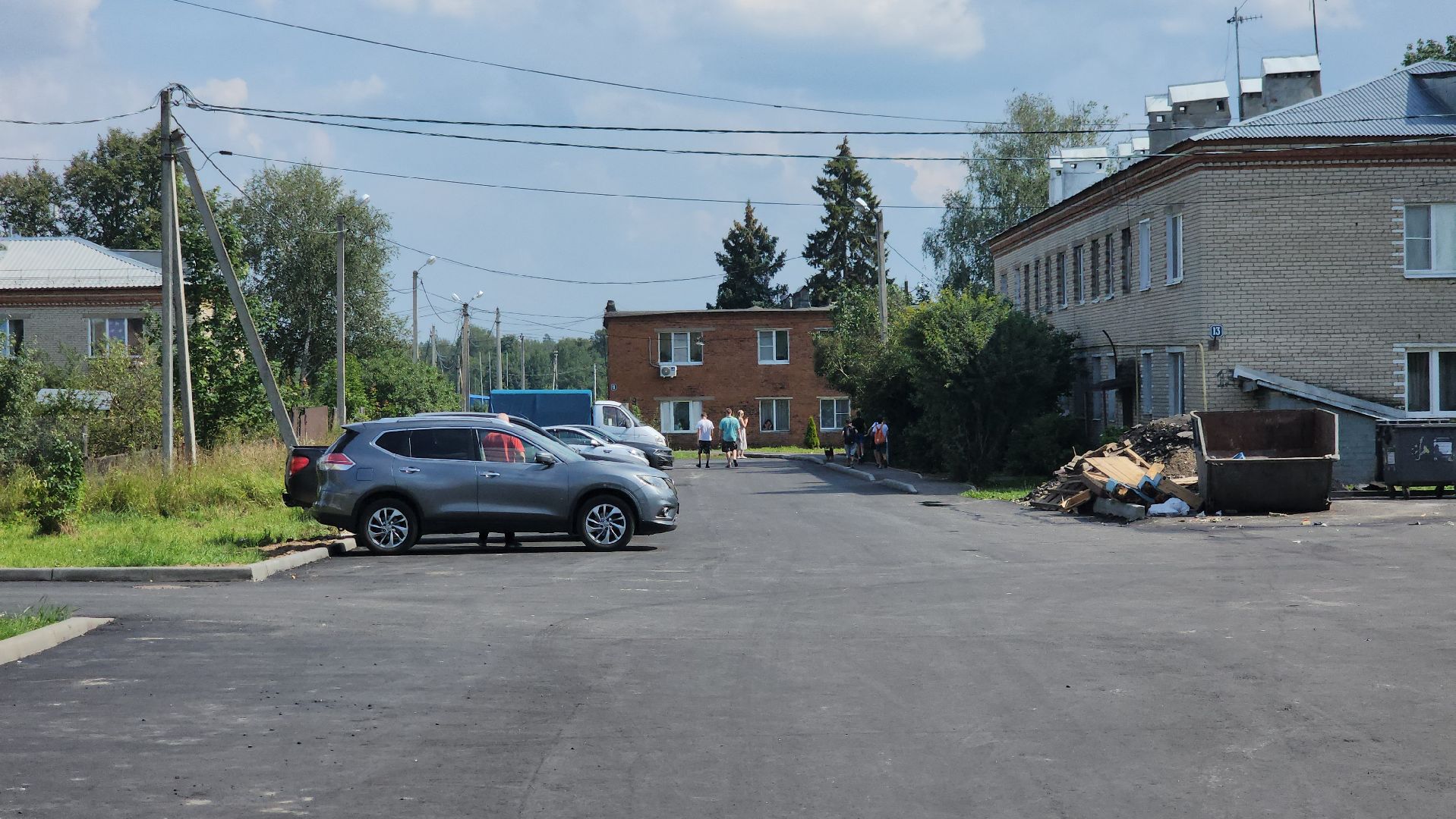 щёлково, Богослово, благоустройство двора, новый асфальт,