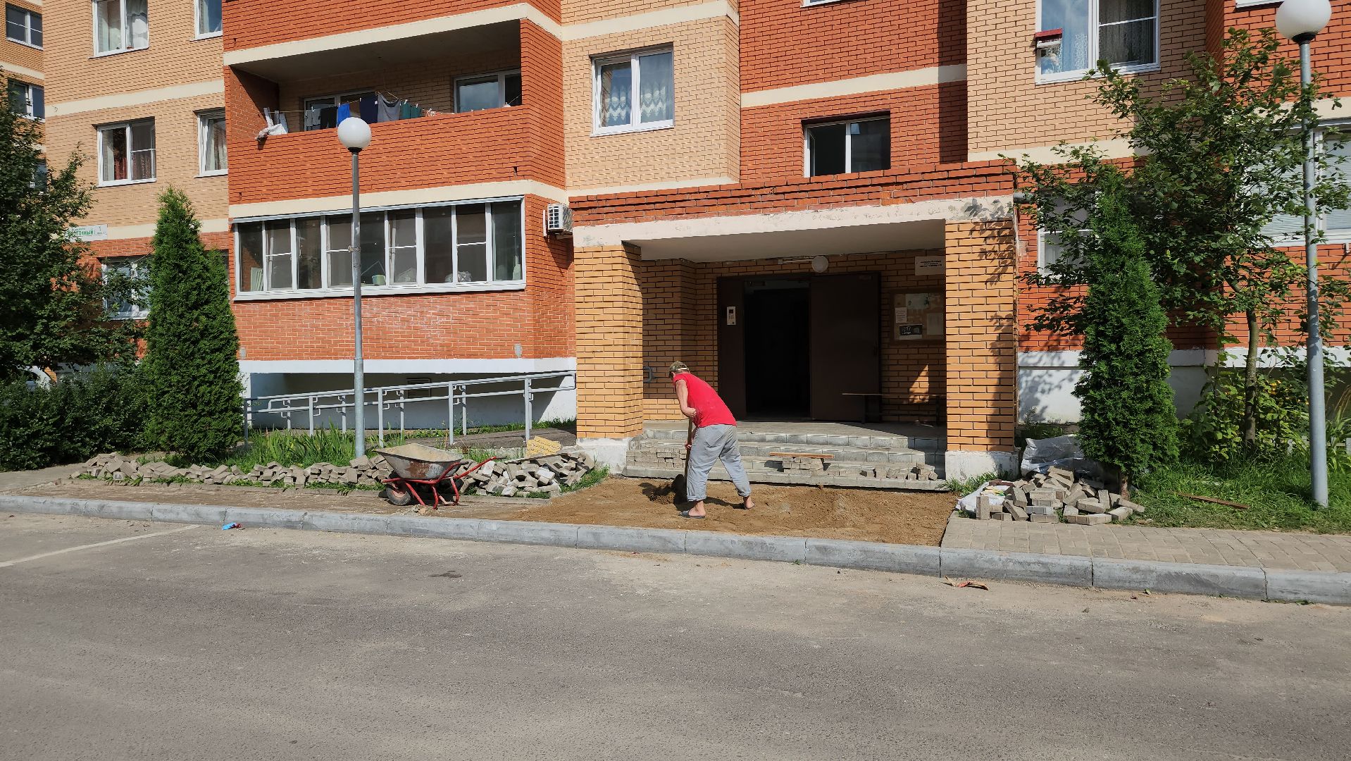 щёлково, замена плитки, ремонт тротуара, Большие жеребцы,