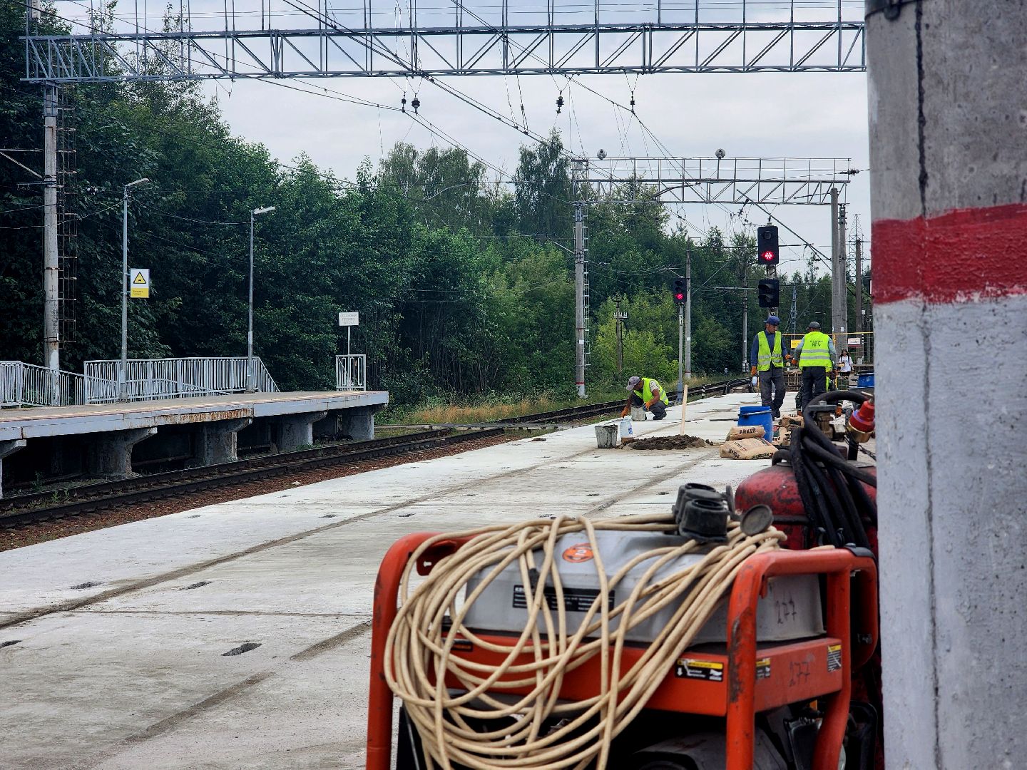 дубна, вокзал, большая волга, ремонт перрона,