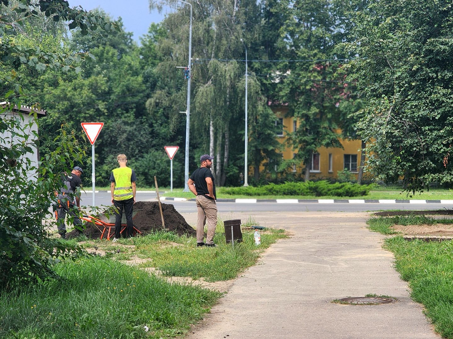 дубна, благоустройство,  трубопровод,