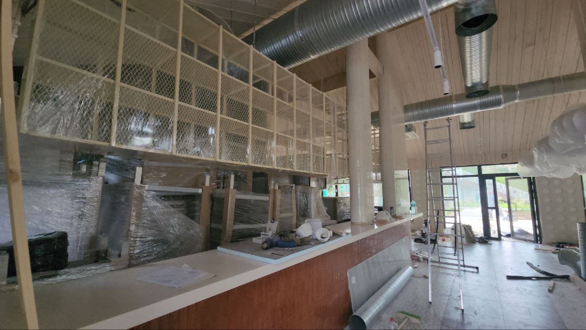 внутренняя отделка, внутренняя отделка помещений, Кафе, летнее кафе, Лобня,