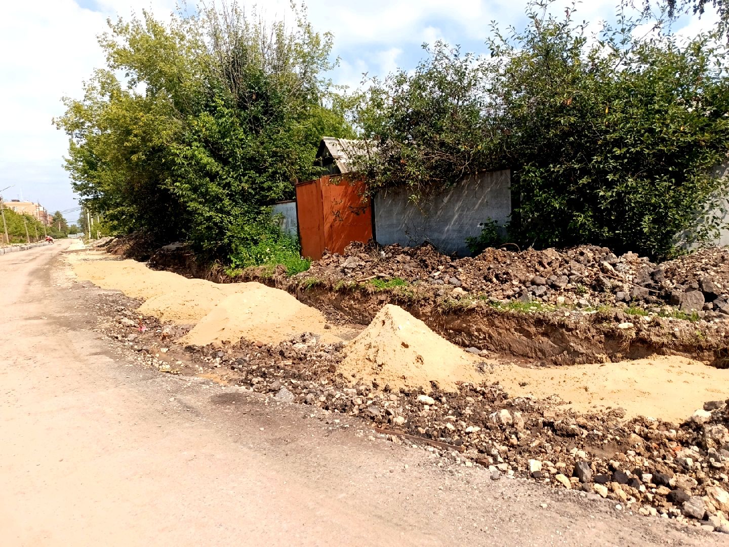 зарайск, дорога к школе, строительство,