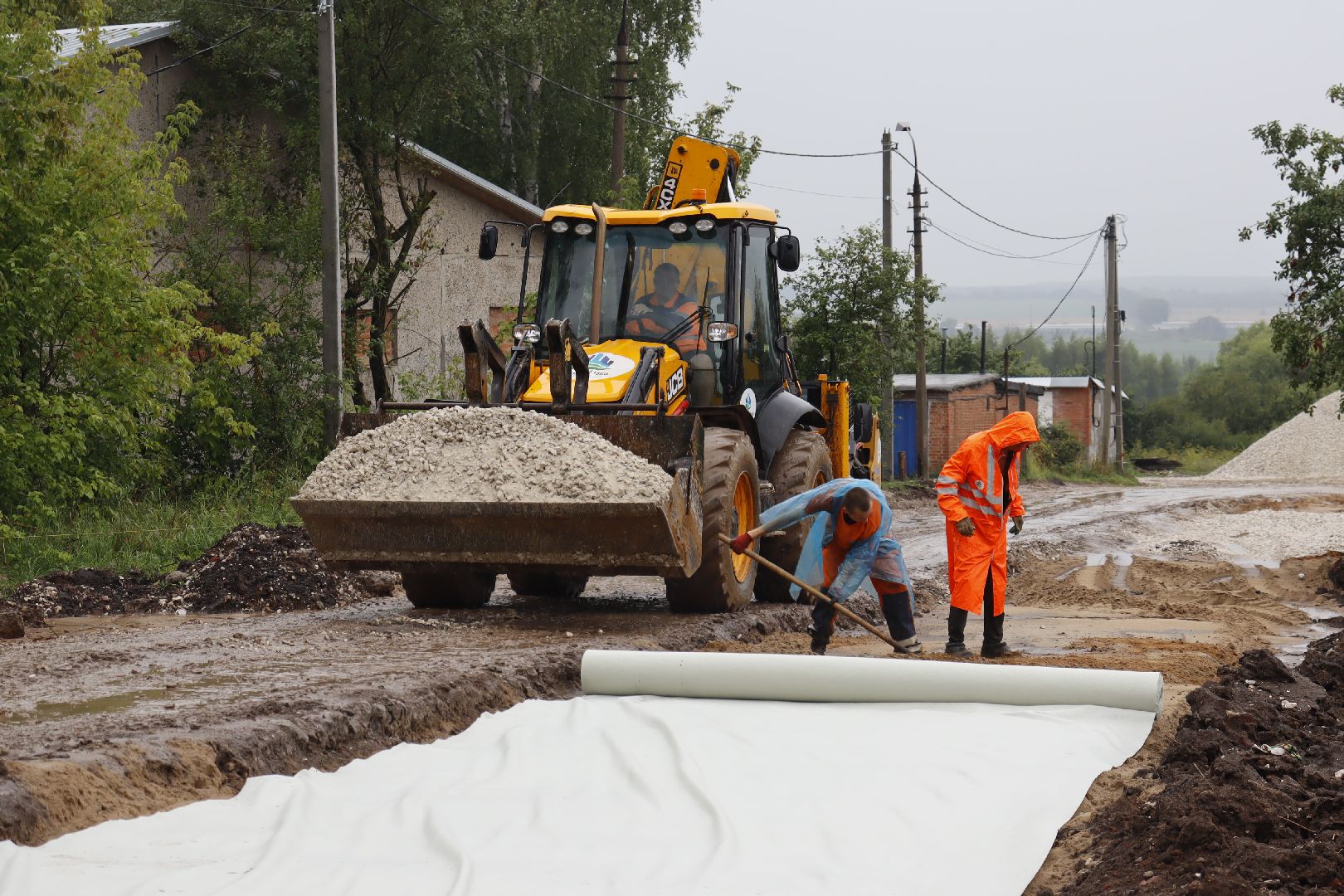 зарайск, дорога к школе, строительство,