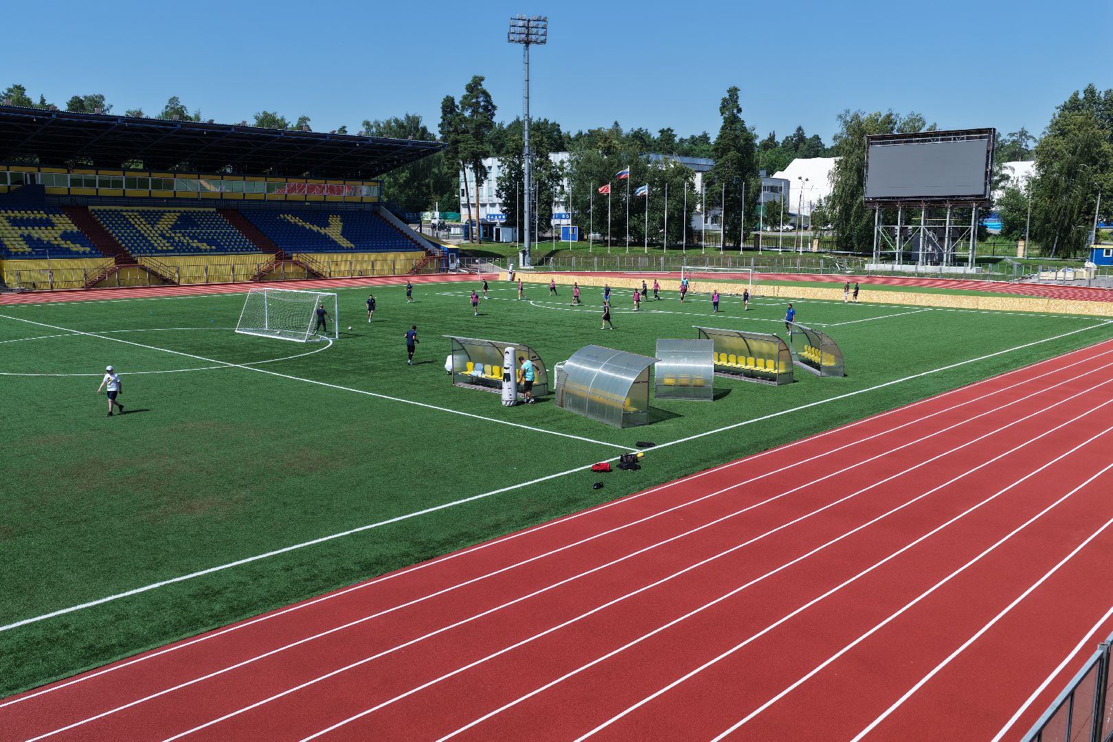 видео с коптера, стадион зоркий, спорт в красногорске,