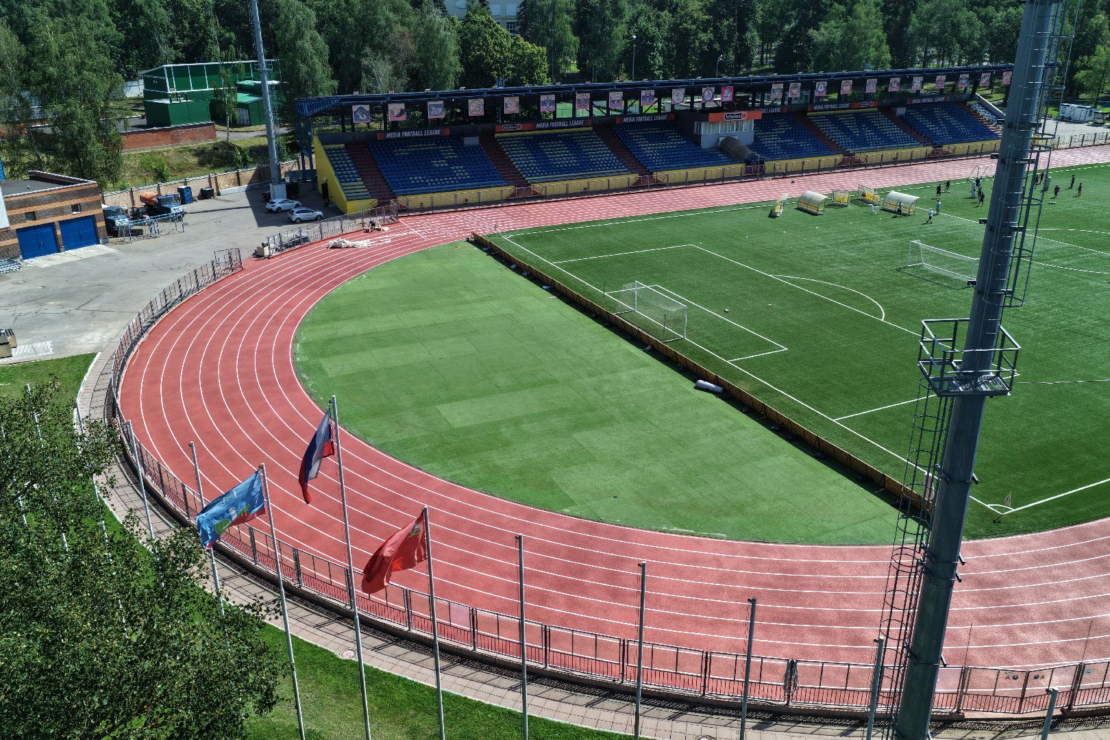 видео с коптера, стадион зоркий, спорт в красногорске,