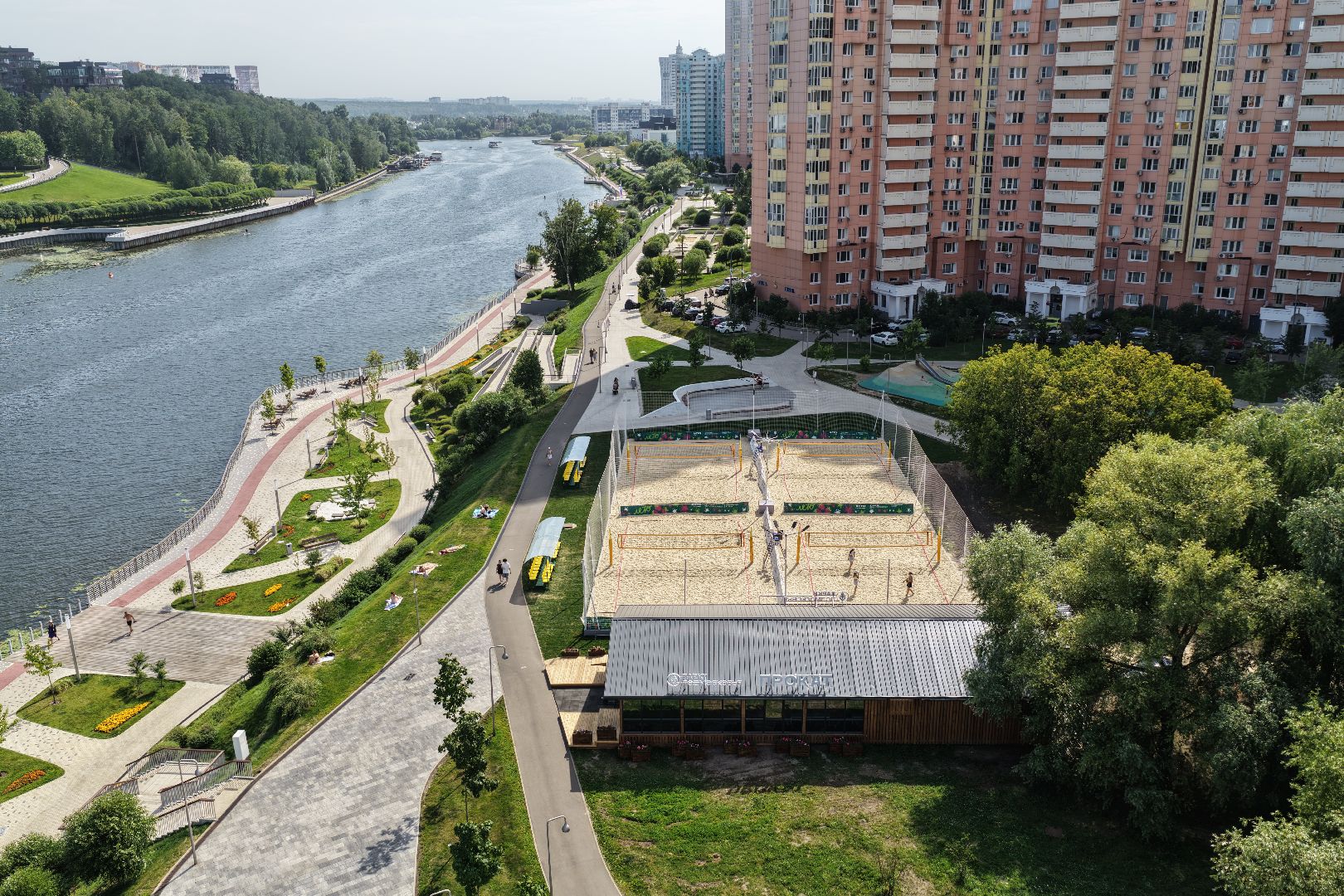 видео с коптера, спорт в красногорске, волейбол красногорск, волейбол павшинская пойма,