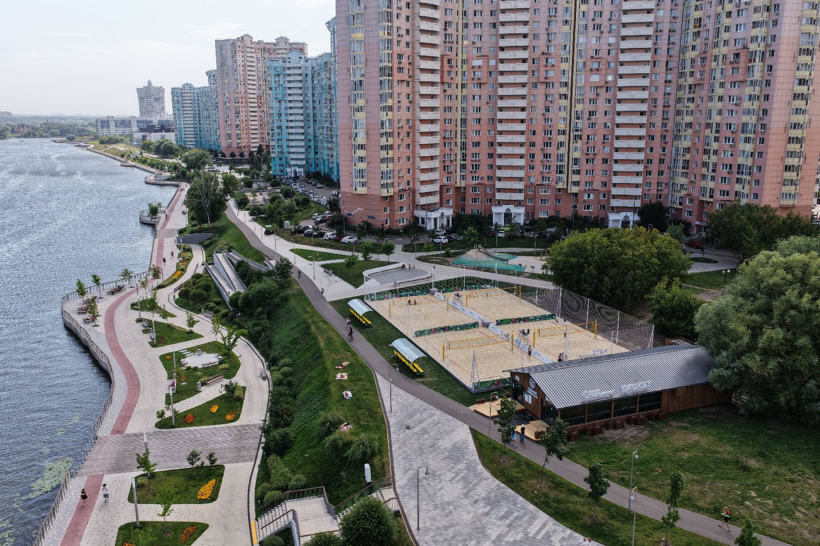 видео с коптера, спорт в красногорске, волейбол красногорск, волейбол павшинская пойма,