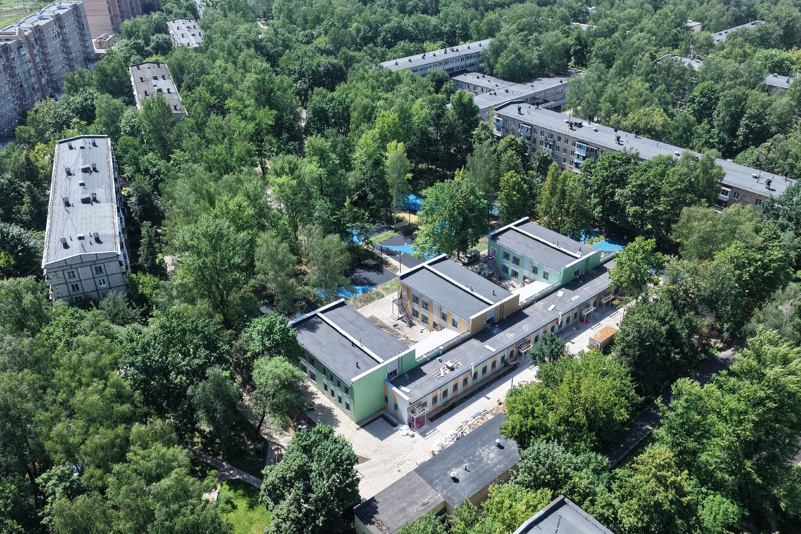 видео с коптера,детский сад в красногорске,