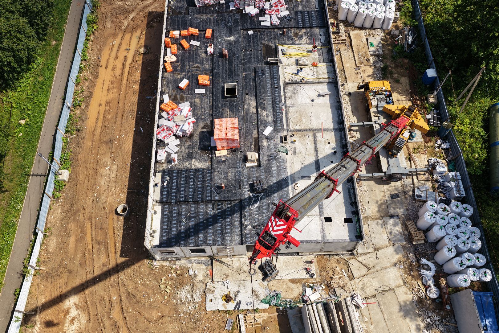 видео с коптера, строительство фапа, медицина волоколамска,  фап судниково,