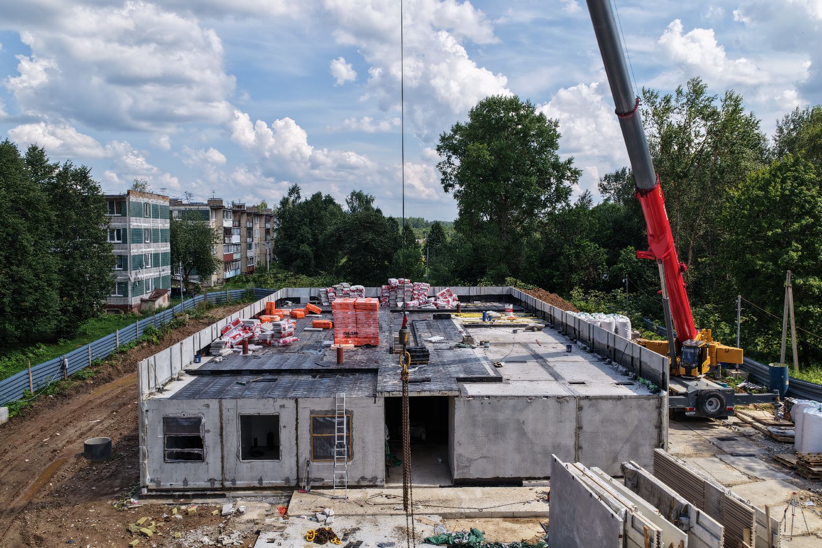 видео с коптера, строительство фапа, медицина волоколамска,  фап судниково,