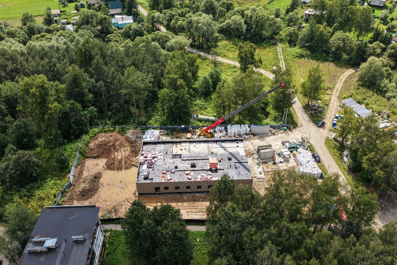 видео с коптера, строительство фапа, медицина волоколамска,  фап судниково,